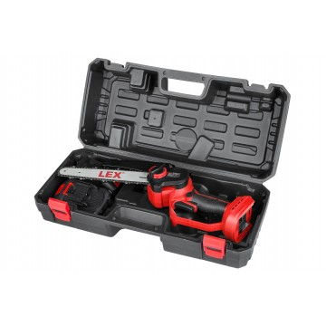 Ferastrau cu lant cu acumulator pentru crengi 21v 2ah ghidaj 8 inch 20cm cu accesorii si valiza (LXCD2B-21V) [12]