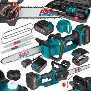 Ferastrau cu lant pe acumulator 12" 21V 4.0Ah, 2 acumulatori, 2 sine, 2 lanturi (ALCRH-21BL) [1]