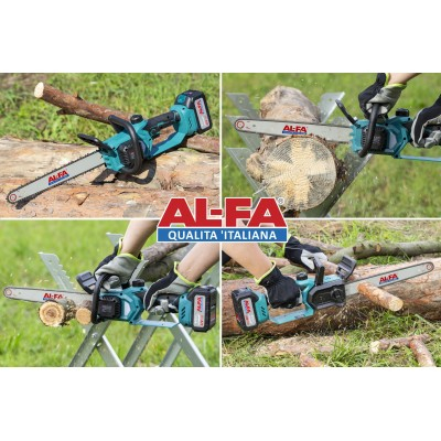 Ferastrau cu lant pe acumulator 12" 21V 4.0Ah, 2 acumulatori, 2 sine, 2 lanturi (ALCRH-21BL) [4]