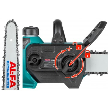 Ferastrau cu lant pe acumulator 12" 21V 4.0Ah, 2 acumulatori, 2 sine, 2 lanturi (ALCRH-21BL) [6]