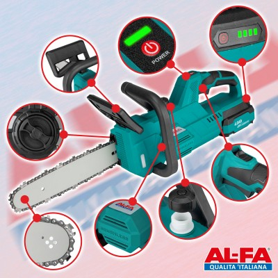 Ferastrau cu lant pe acumulator 12" 36V 4.0Ah, sina 30 cm (ALCCS12-36V) [1]