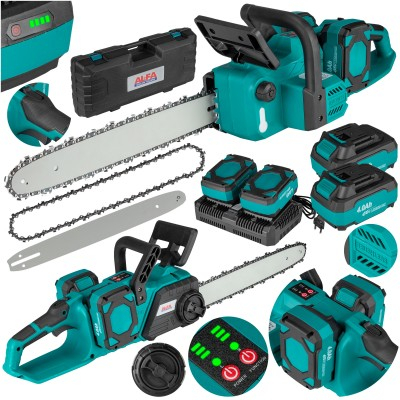 Fierastraie - Ferastrau cu lant pe acumulator 16" 36V, include 2 acumulatori 4.0Ah si incarcator (ALCCS16-36V)