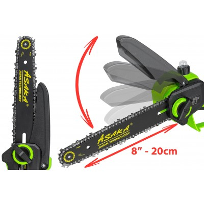 Ferastrau cu lant pe acumulator 21V 3.0Ah pentru crengi, sina 8" 20 cm (ASCD2B-21V) [8]