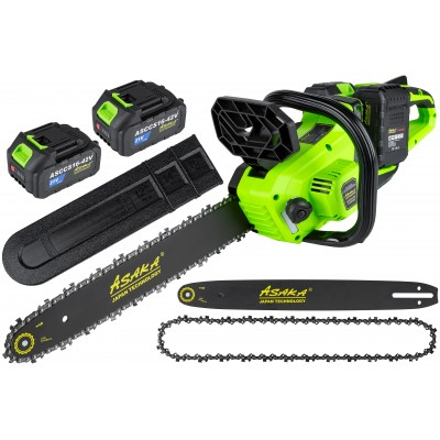Ferastrau cu lant pe acumulator Asaka 16" 42V, include 2 acumulatori, 2 lanturi, 2 sine (ASCCS16-42V) [18]