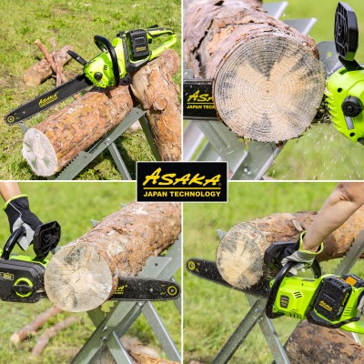 Ferastrau cu lant pe acumulator Asaka 16" 42V, include 2 acumulatori, 2 lanturi, 2 sine (ASCCS16-42V) [21]