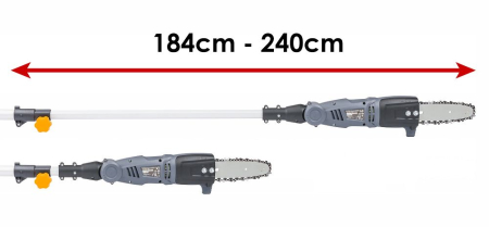 Ferastrau electric telescopic 1000W, lungime 184-240 cm, lama 25 cm, PM0502 (PM-EPW-1000) [5]