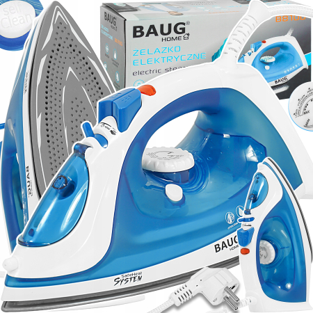 Produse noi (necategorizate) - Fier calcat 2200W abur autocuratare talpa otel inoxidabil 22.5x12cm (B8100)