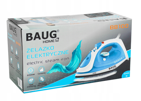 Fier calcat 2200W abur autocuratare talpa otel inoxidabil 22.5x12cm (B8100) [14]