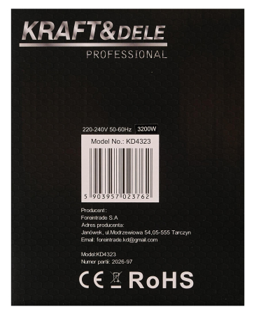 Fier de calcat cu abur 3200 W, rezervor 330 ml (KD4323) [13]
