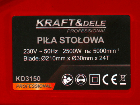 Fierastrau circular 2500W 210 mm 5000 rpm (KD3150) [3]