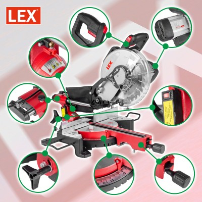 Fierastrau circular cu mitra si laser pentru lemn 1800 W (LXCM-255i) [2]