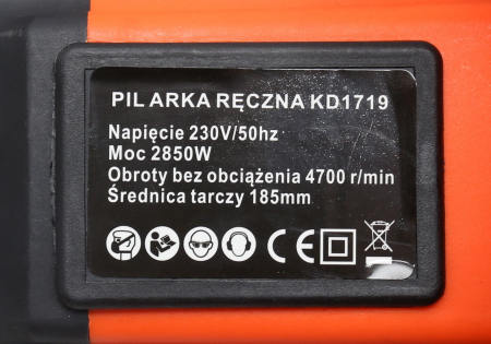 Fierastrau circular de mana cu laser 2850W 185mm (KD1719) [12]