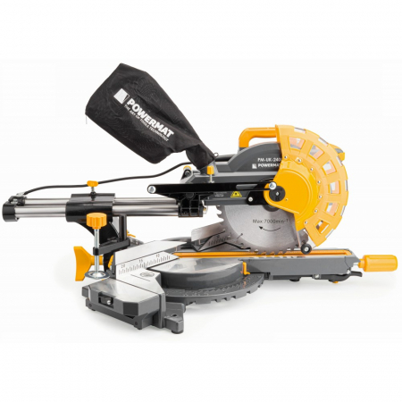 Fierastrau circular debitat lemn 2400W 2 panze 255mm debitator glisare (PM0875) [12]