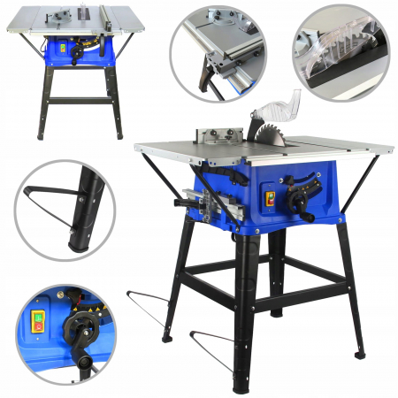 Scule electrice - Fierastrau circular lemn cu masa 3300W inclinare reglabila unghi stationar banc (M79152)