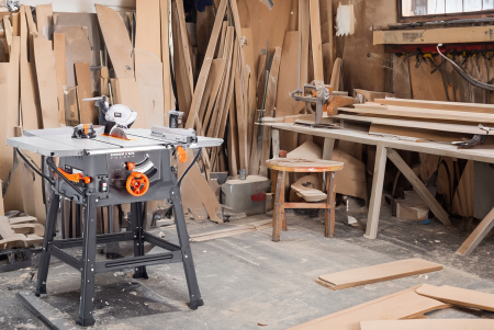 Fierastrau circular lemn cu masa 3400W + 6 PANZE inclinare reglabila unghi stationar banc (MP0001+) [8]