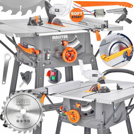 Fierastrau circular lemn cu masa 3400W inclinare reglabila unghi stationar banc (MP0001) [0]