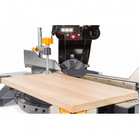 Fierastrau circular masina aparat debitat lemn 2200W 305mm debitator sanie glisare inclinare reglabila (PM0874) [15]