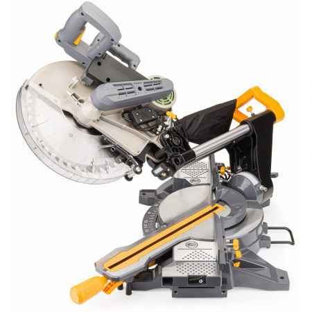 Fierastrau circular masina aparat debitat lemn 2200W 305mm debitator sanie glisare inclinare reglabila (PM0874) [8]