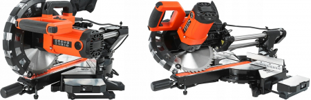 Fierastrau circular masina aparat debitat lemn 2200W debitator cu sanie glisare inclinare reglabila unghi (N4136) [5]