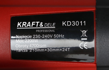 Fierastrau circular unghiular, 2200W 4500rpm cu laser (KD3013) [10]