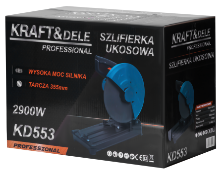 Fierastrau debitat metale 2900w disc 355mm, circular, debitator stationar cu masa si menghina reglaj unghi (KD553) [12]
