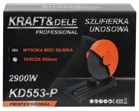 Fierastrau debitat metale 2900w disc 355mm, circular, debitator stationar cu masa si menghina reglaj unghi (KD553-P) [11]