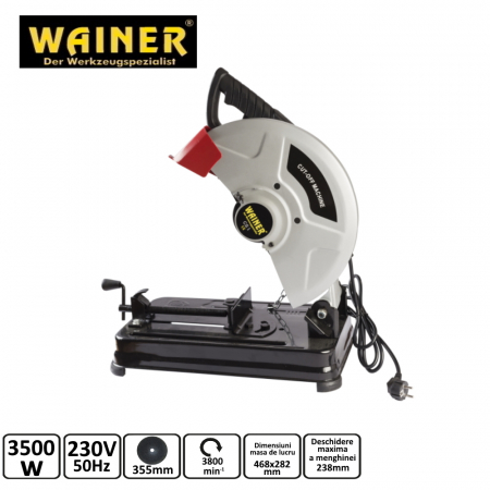 Aparat frezat / taiat - Fierastrau debitat metale 3500w disc 355mm debitator masa menghina reglaj (CS1)