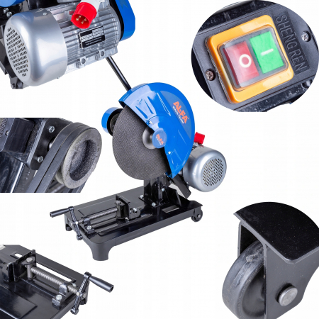 Fierastrau debitat metale profesional 380V 400V trifazat trifazic disc 405mm pe curea (ALCM35400V) [0]