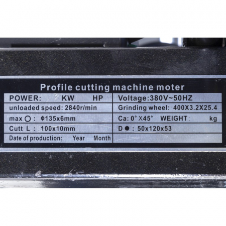 Fierastrau debitat metale profesional 380V 400V trifazat trifazic disc 405mm pe curea (ALCM35400V) [10]