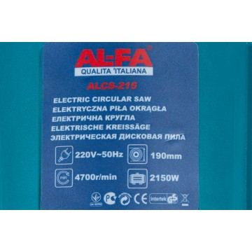 Fierastrau electric circular 2150W cu 2 discuri 190mm (ALCS215) [15]