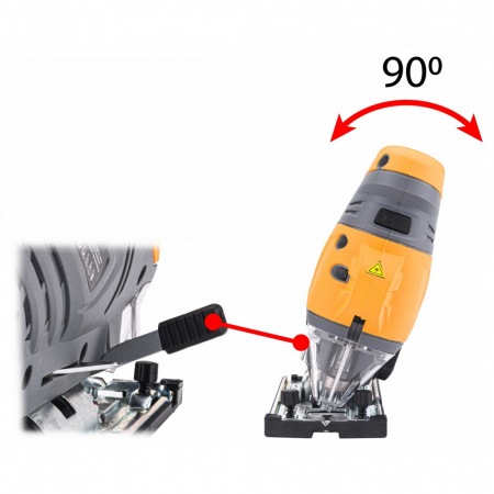 Fierastrau electric pendular 1450W lemn metal cu laser + lame (PM0969) [13]