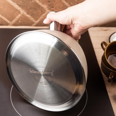 Fierbator apa 2.5L din inox bej cu maner imitatie lemn si fluier (KB-7954) [10]