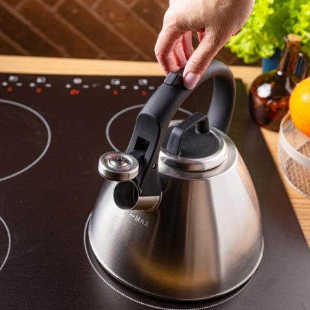 Fierbator apa 2.5L din inox cu fluier si maner soft touch pentru toate tipurile de plite (KB-7951) [2]