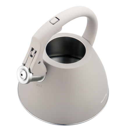 Fierbator apa 2.5L din inox culoare bej mat cu fluier si maner soft touch (KB-7953) [15]