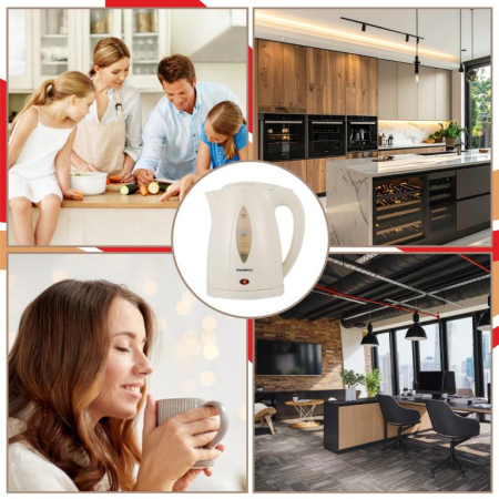 Fierbator electric 1.2 l crem cu led si fierbere rapida (KB-9002) [13]