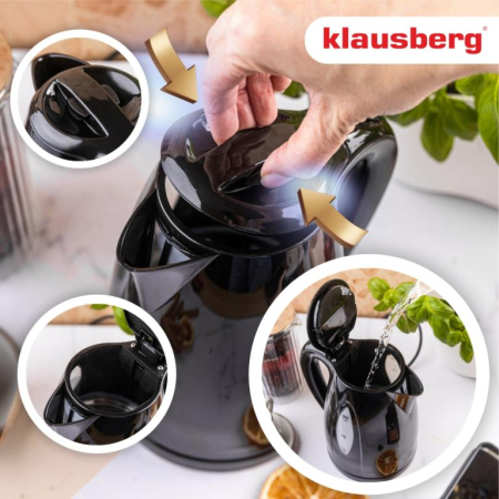 Fierbator electric 1.2 l negru cu Led si fierbere rapida (KB-9001) [6]