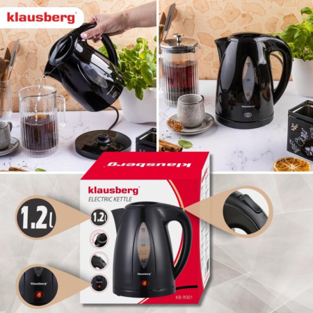 Fierbator electric 1.2 l negru cu Led si fierbere rapida (KB-9001) [14]