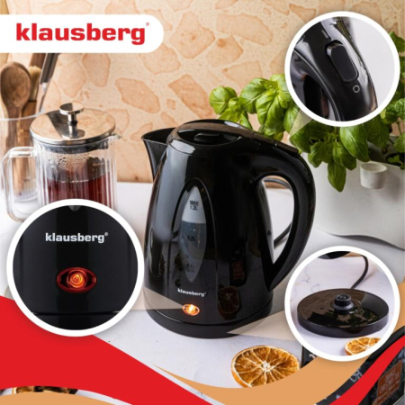 Fierbator electric 1.2 l negru cu Led si fierbere rapida (KB-9001) [4]