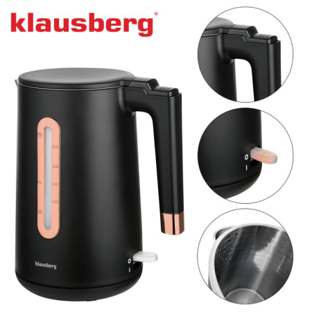 Fierbator electric, culoare negru si auriu roz, capacitate 1.7 l (KB-7889) [1]