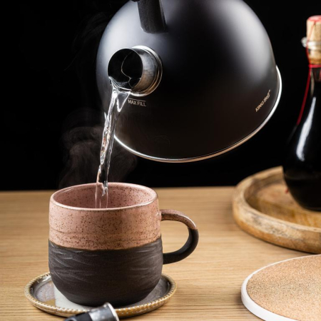 Fierbator manual cu fluier, otel inoxidabil, culoare negru mat, capacitate 1.5 l (KH-1897) [13]