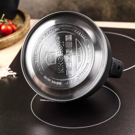 Fierbator manual cu fluier, otel inoxidabil, culoare negru mat, capacitate 1.5 l (KH-1897) [5]