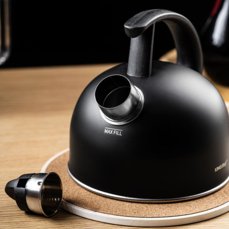 Fierbator manual cu fluier, otel inoxidabil, culoare negru mat, capacitate 1.5 l (KH-1897) [6]