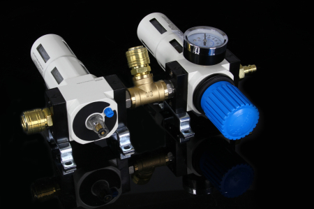 Filtru regulator cu ungator pentru aer comprimat 1/2", separator apa si ulei (M80645) [2]