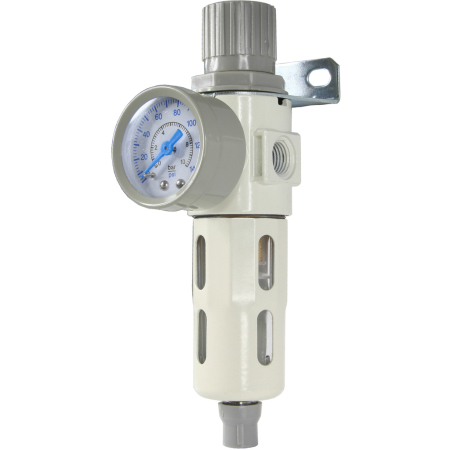 Filtru regulator de aer comprimat 1/4", separator apa si ulei, 1300 l/min (M80691) [2]