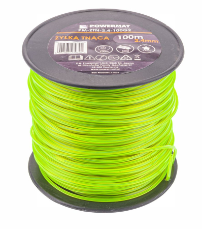 Fir de taiere pentru motocoasa 2,4 mm x 100 m, profil stea, ranforsat, pentru iarba si buruieni PM0981 (PM-ZTN-2.4-100G2) [0]