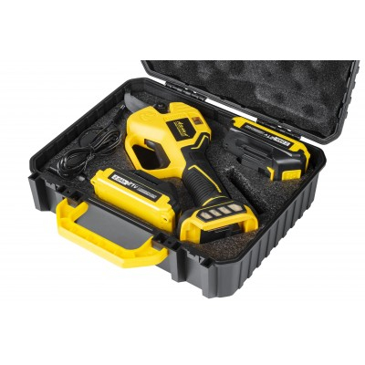 Foarfeca de gradina cu acumulator 21V, ecran, lampa LED, 2 acumulatori si diametru de taiere 30 mm (ASCES-21V) [14]