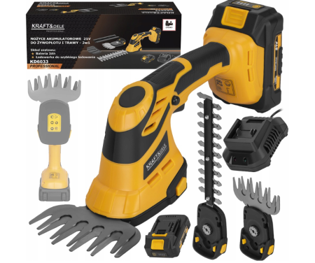 Altele - Foarfeca de gradina fara fir 2 in 1 pentru iarba si gard viu, 21V, 3Ah (KD6033)