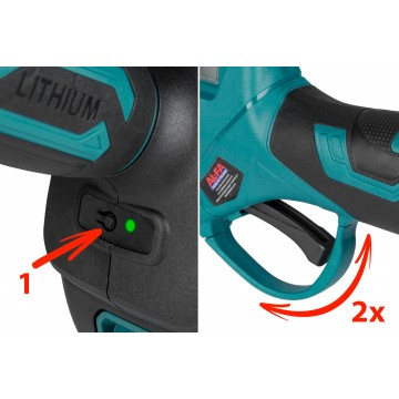 Foarfeca de gradina pe acumulator 21V 2Ah 30mm (ALCPS45-21) [6]