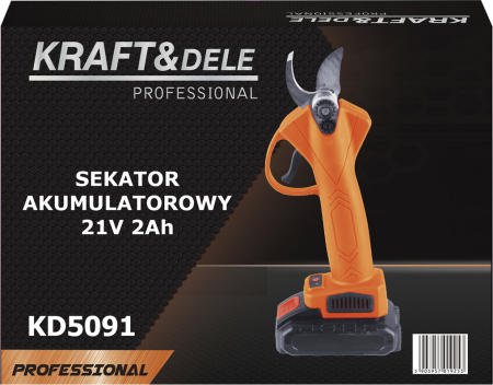 Foarfeca electrica gradina cu acumulator 21V cu 2 baterii 2Ah si incarcator (KD5091) [1]