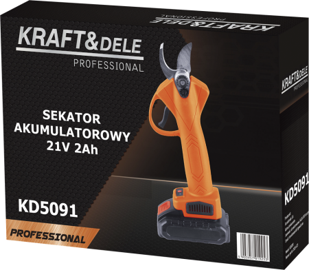 Foarfeca electrica gradina cu acumulator 21V cu 2 baterii 2Ah si incarcator (KD5091) [2]